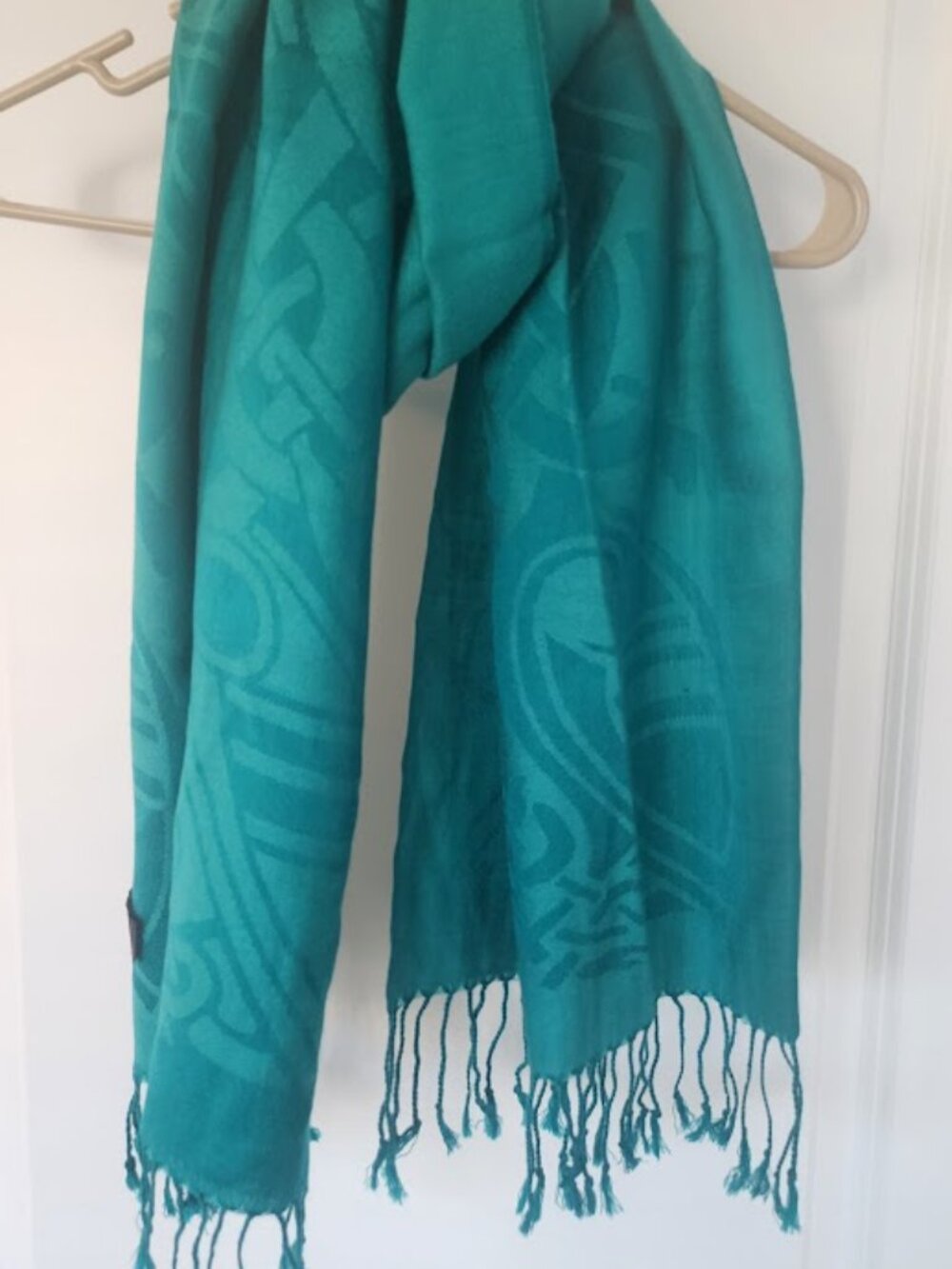 Patrick Francis Designs teal wool scarf